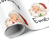 サンタクパーソナライズされたリスマスラッピング紙シート ラッピングペーパー (ロールコーナー)