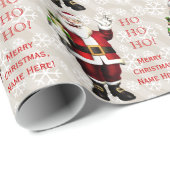 サンタクパーソナライズされたリスマスラッピング ラッピングペーパー (ロールコーナー)