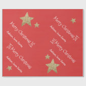 サンタクパーソナライズされたリスマス贈り物包み紙 ラッピングペーパー (フラット)