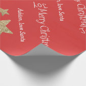 サンタクパーソナライズされたリスマス贈り物包み紙 ラッピングペーパー (角)