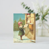 サンタクビクトリアンに手紙を送る女の子 シーズンポストカード (スタンド正面)