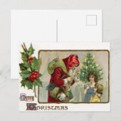 サンタクビクトリアンリスマスポストカード ポストカード (正面/裏面)