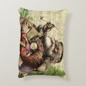 サンタクメリーロースツリークラシックイラストレーション アクセントクッション (裏面(縦))