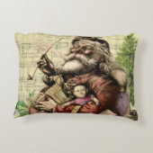 サンタクメリーロースツリークラシックイラストレーション アクセントクッション (裏面)