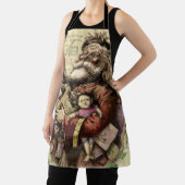 サンタクメリーロースツリークラシックイラストレーション エプロン (インサイチュ)