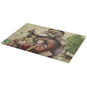 サンタクメリーロースツリークラシックイラストレーション カッティングボード (角)