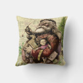 サンタクメリーロースツリークラシックイラストレーション クッション (裏面)