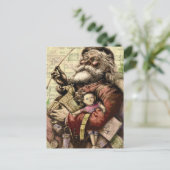 サンタクメリーロースツリークラシックイラストレーション シーズンポストカード (スタンド正面)