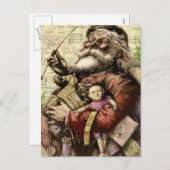 サンタクメリーロースツリークラシックイラストレーション シーズンポストカード (正面/裏面)