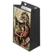 サンタクメリーロースツリークラシックイラストレーション スモールペーパーバッグ (正面アングル)