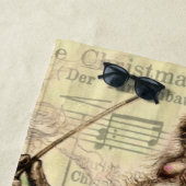 サンタクメリーロースツリークラシックイラストレーション ビーチタオル (インサイチュ)