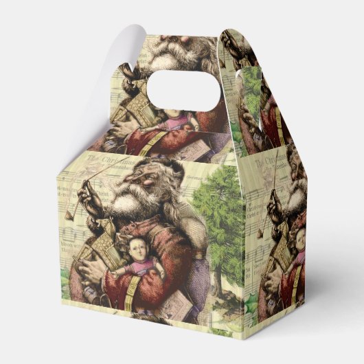 サンタクメリーロースツリークラシックイラストレーション フェイバーボックス (正面サイド)