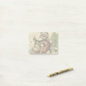 サンタクメリーロースツリークラシックイラストレーション ポストイット (デスク上)