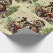 サンタクメリーロースツリークラシックイラストレーション ラッピングペーパー (角)