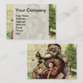 サンタクメリーロースツリークラシックイラストレーション 名刺 (正面/裏面)