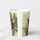 サンタクメリーロースツリークラシックイラストレーション 紙コップ (左)