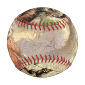 サンタクメリーロースツリークラシックイラストレーション 野球ボール (裏面)