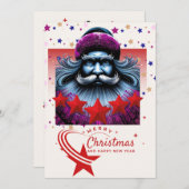 サンタクモダンリスマスグリーティングカード シーズンカード (正面/裏面)