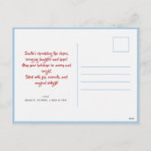 サンタクモダンロおもしろいーススキークリスマスホリデー シーズンポストカード (裏面)