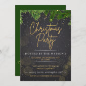 サンタクモダンロ来スのクリスマスパーティー 招待状 (正面/裏面)