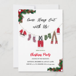 サンタクモダンロ来スのクリスマスパーティー 招待状