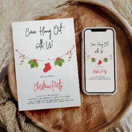 サンタクモダンロ来スのクリスマスパーティー 招待状