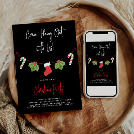 サンタクモダンロ来スのクリスマスパーティー 招待状