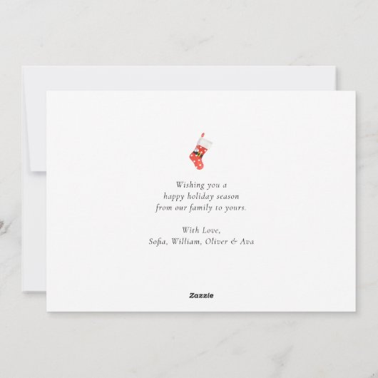 サンタクユニークリスマス非写真 シーズンカード (裏面)