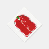 サンタクラウスギフトラベルデザイン スタンダードカクテルナプキン (角)