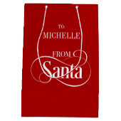 サンタクラウスクリスマスホリデー抱き枕 ミディアムペーパーバッグ (裏面)