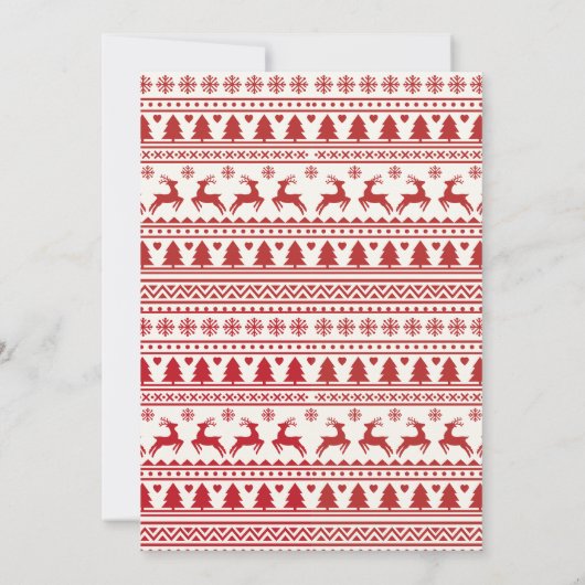 サンタクラシックー冬誕生日 招待状 (裏面)