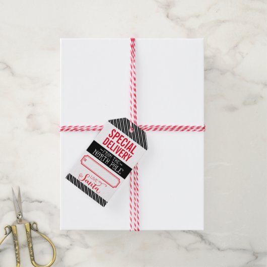 サンタクラフトからのホリデーギフトタグ特別配送 ギフトタグ (より糸付き)