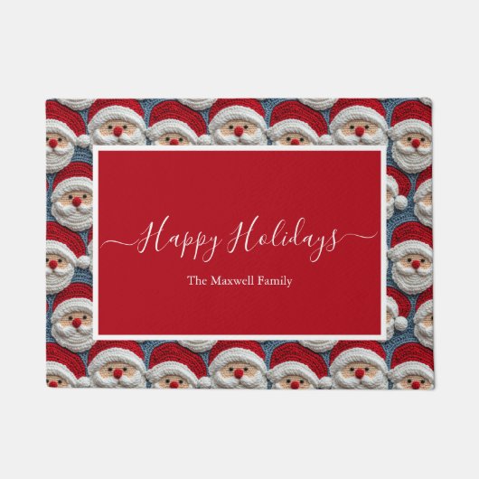 サンタクラムホリデーズファミリー名 ドアマット (正面)