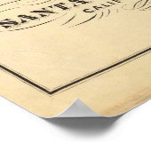 サンタクララのインデックスの地図 ポスター (角)