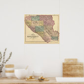 サンタクララのインデックスの地図 ポスター (キッチン)