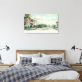 サンタクララの公共図書館の外観 キャンバスプリント (インサイチュ (寝室))