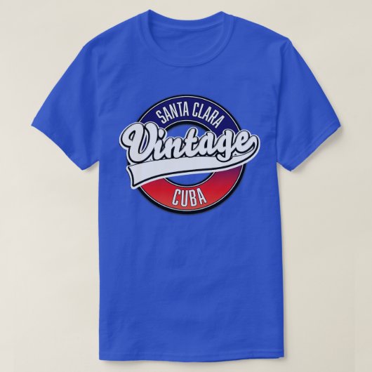 サンタクララキューバヴィンテージロゴ Tシャツ (デザイン正面)