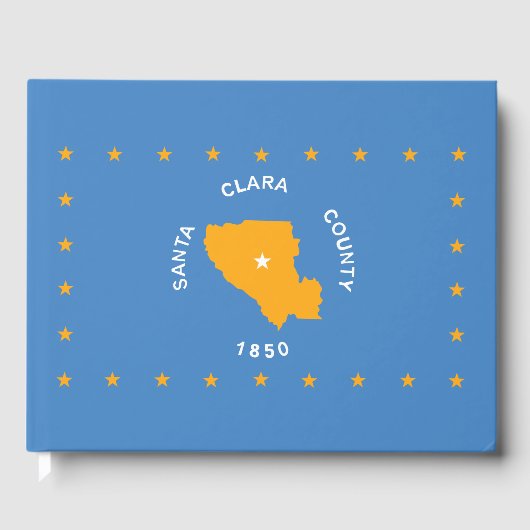 サンタクララ州旗（カリフォルニア州、アメリカ郡） ゲストブック (正面)