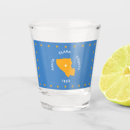 サンタクララ州旗（カリフォルニア州、アメリカ郡） ショットグラス