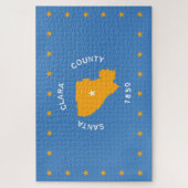 サンタクララ州旗(カリフォルニア州、アメリカ郡) ジグソーパズル (縦)