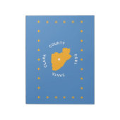 サンタクララ州旗(カリフォルニア州、アメリカ郡) ノートパッド (回転)