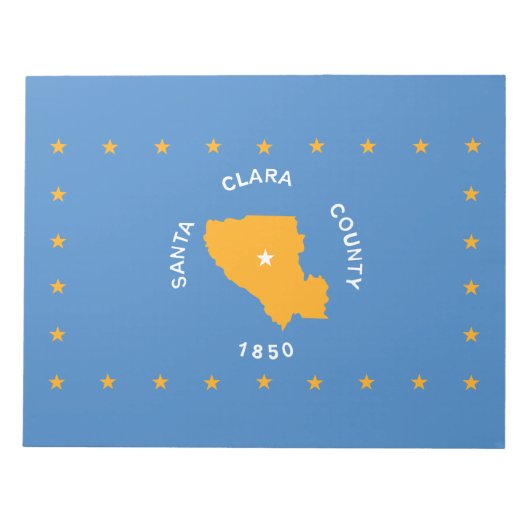 サンタクララ州旗(カリフォルニア州、アメリカ郡) ノートパッド (正面)