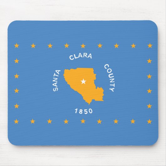 サンタクララ州旗(カリフォルニア州、アメリカ郡) マウスパッド (正面)