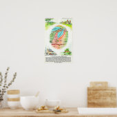 サンタクララ郡の空中地図と遺跡 ポスター (キッチン)