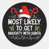 サンタクリいけなスマスに行く可能性が高い ラウンドシール (正面)