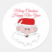 サンタクリクラシックスマス丸ステッカー ラウンドシール (正面)