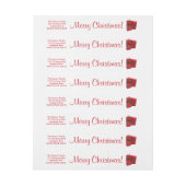 サンタクリスマスからの手紙 ラップアラウンド宛名ラベル (シート)
