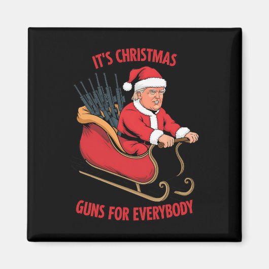 サンタクリスマスとしての第2修正トランプ マグネット (正面)