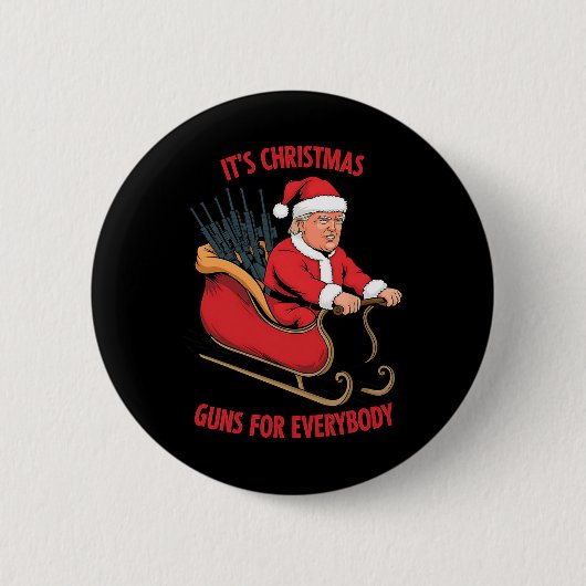 サンタクリスマスとしての第2修正トランプ 缶バッジ (正面)