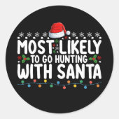 サンタクリスマスと狩りに行きそうだ ラウンドシール (正面)